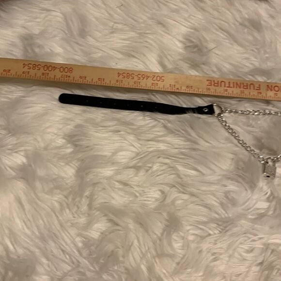 Punk rock Gothic choker neck collar adjustable.  Faux leather - Picture 2 of 4